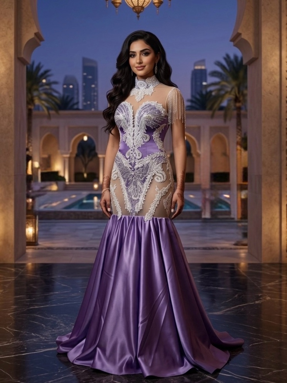 Purple lace Prom Dress size 4(fits like a 2)